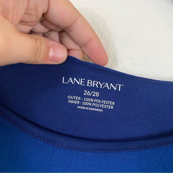 Lane Bryant sz:26/28 Ombré Blues to White Poncho Blouse Relaxed Fit Top - Picture 11 of 11